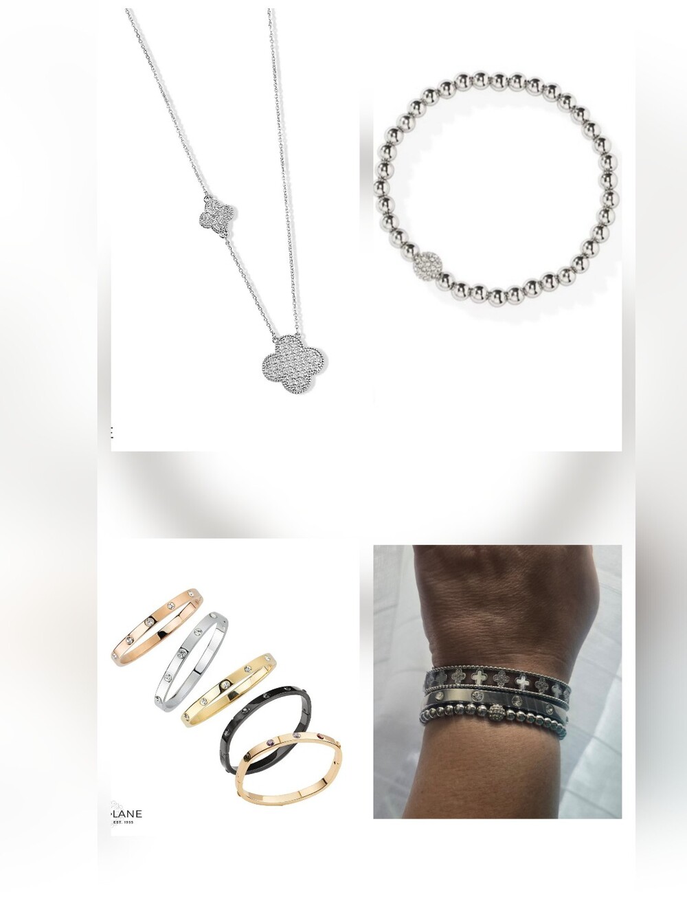 Park Lane Jewelry: Silver Necklace And 3 Bracelets